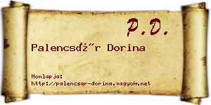 Palencsár Dorina névjegykártya
