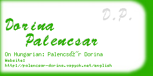 dorina palencsar business card